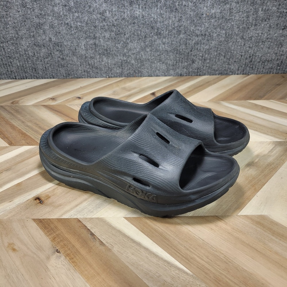 Hoka One One Ora Recovery Slide 3 Womens Size 8 Sandals Black Athletic Flip Flop